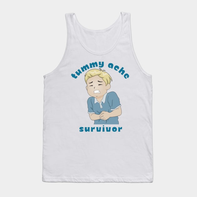 Tummy Ache Survivor 80s retro boy Tank Top by WearablePSA